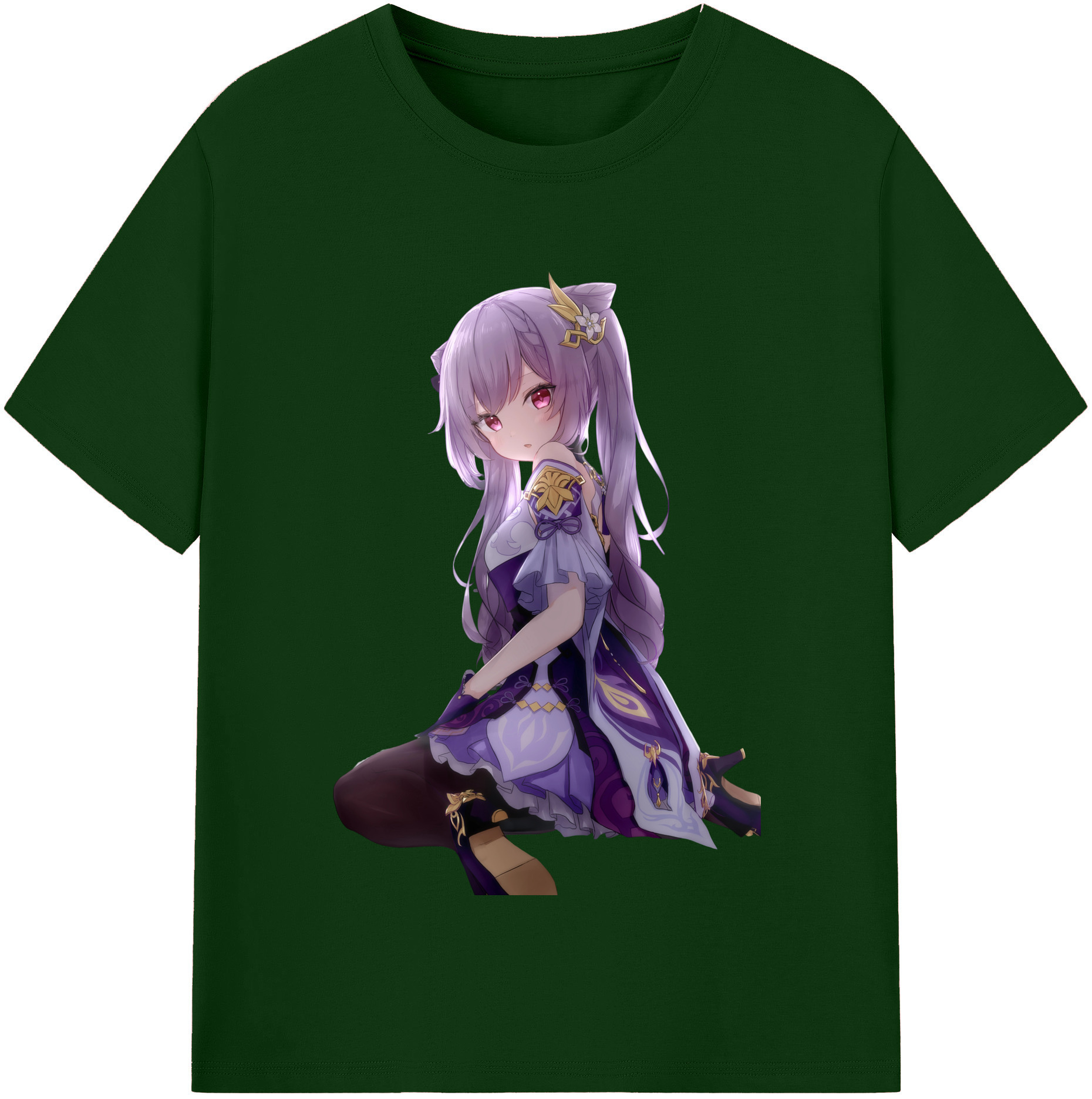 げんし神 刻晴 こくせい genshin Kokusei 綿100％半袖Tシャツ（フロントプリント）